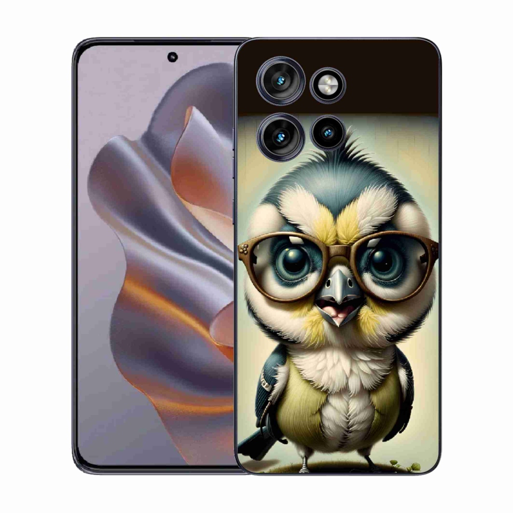 Gelový kryt mmCase na Motorola Edge 50 Neo - mládě s brýlemi