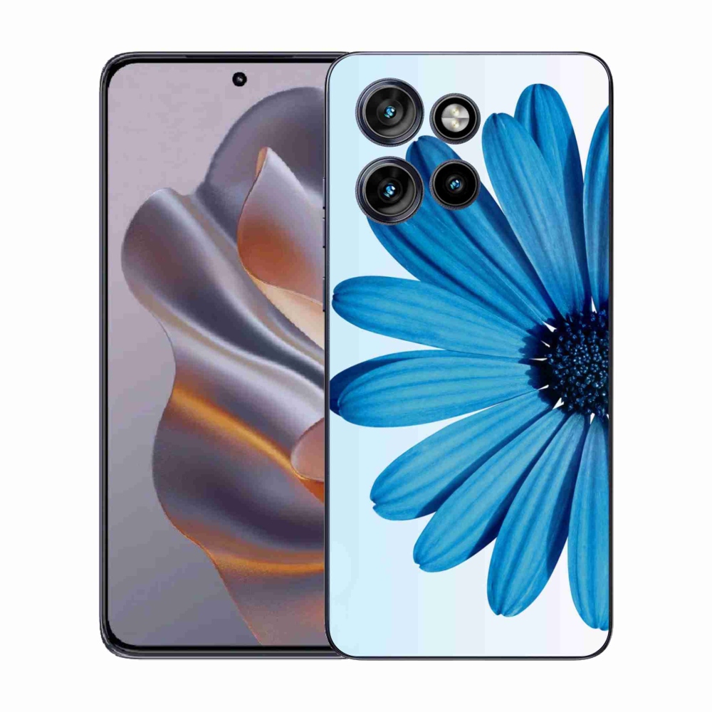 Gelový kryt mmCase na Motorola Edge 50 Neo - modrá kopretina