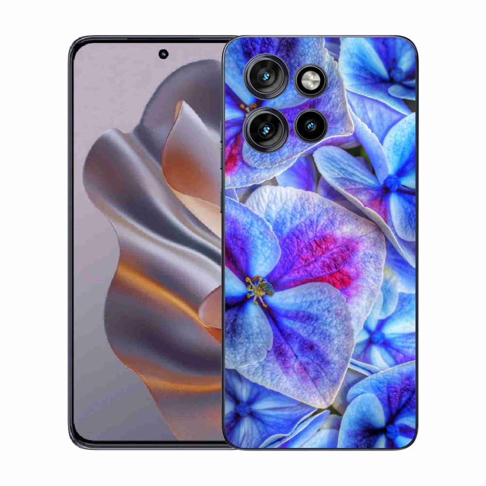 Gelový kryt mmCase na Motorola Edge 50 Neo - modré květy 1
