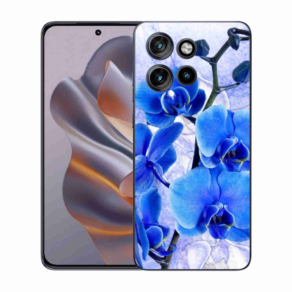 Gelový kryt mmCase na Motorola Edge 50 Neo - modré květy