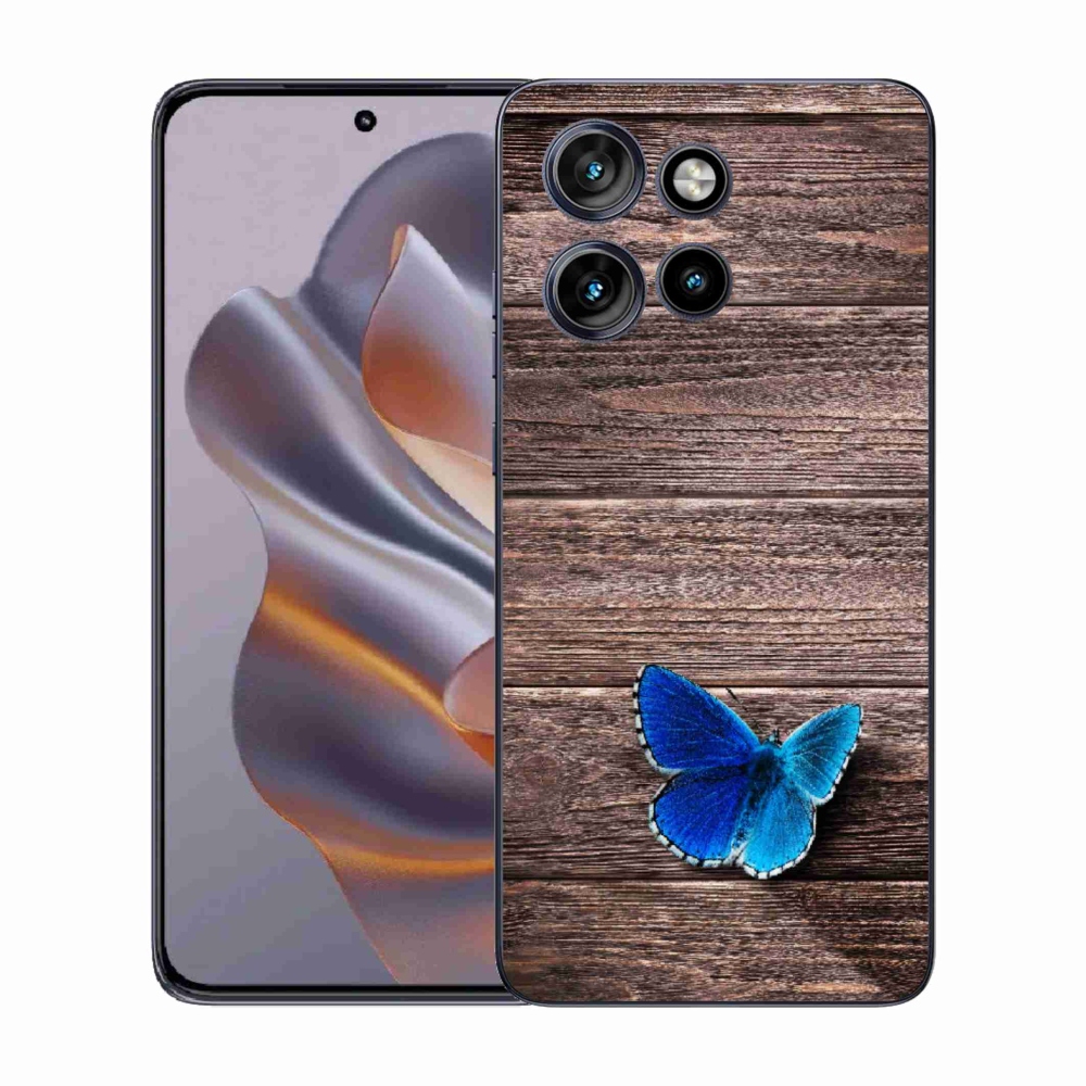 Gelový kryt mmCase na Motorola Edge 50 Neo - modrý motýl 1