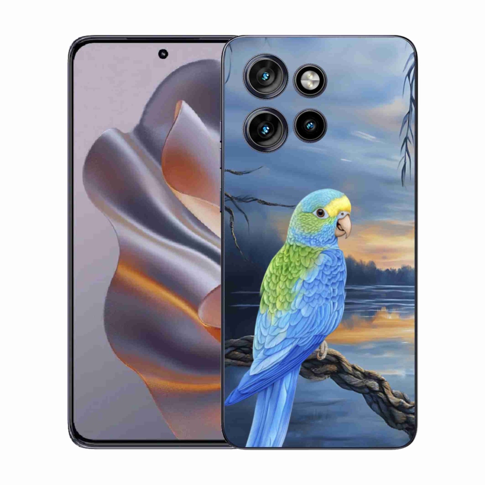 Gelový kryt mmCase na Motorola Edge 50 Neo - modrý papoušek