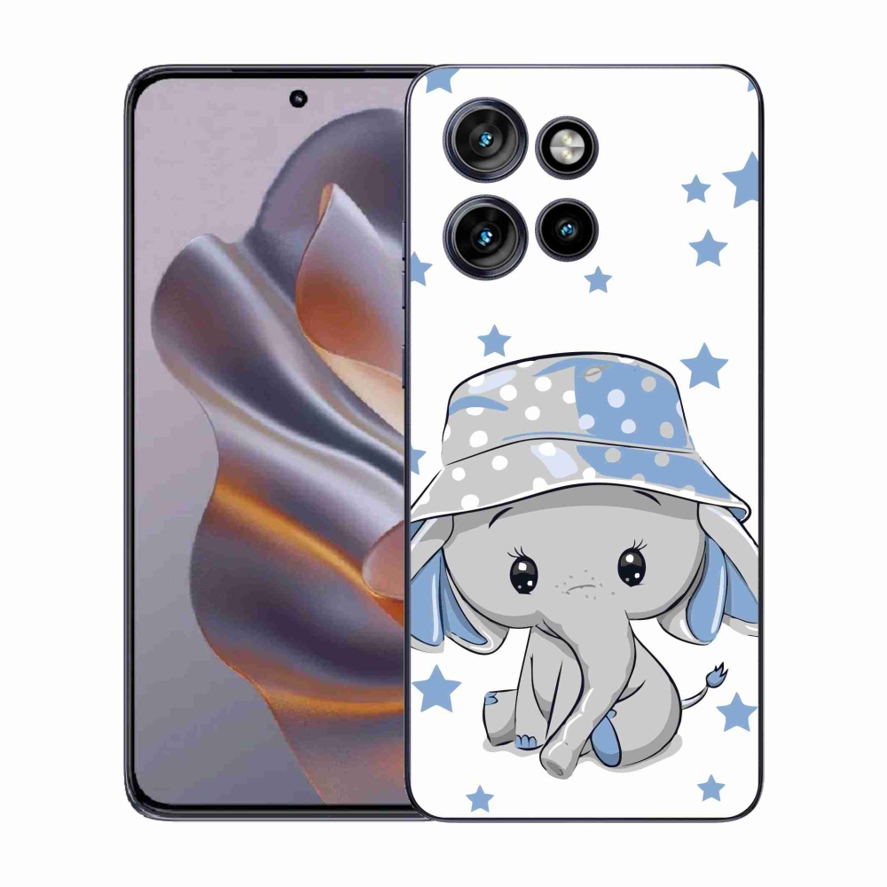 Gelový kryt mmCase na Motorola Edge 50 Neo - modrý slon