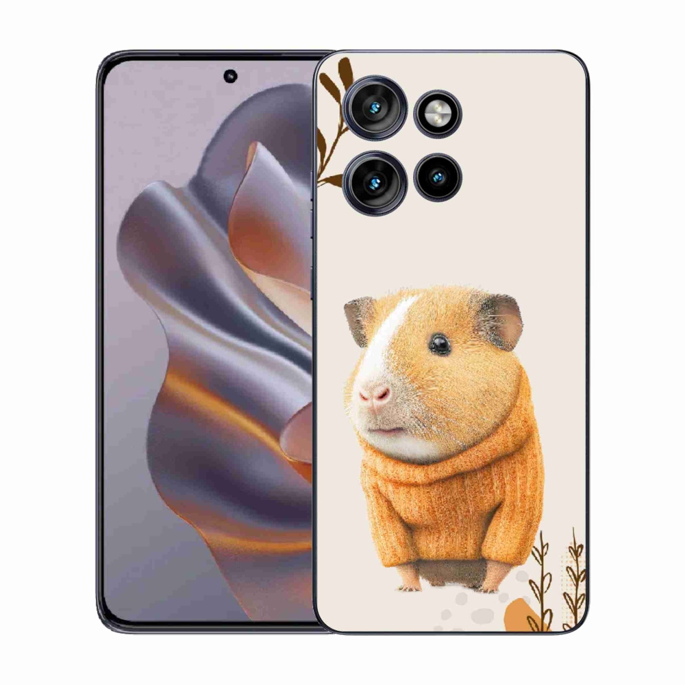 Gelový kryt mmCase na Motorola Edge 50 Neo - morče ve svetru