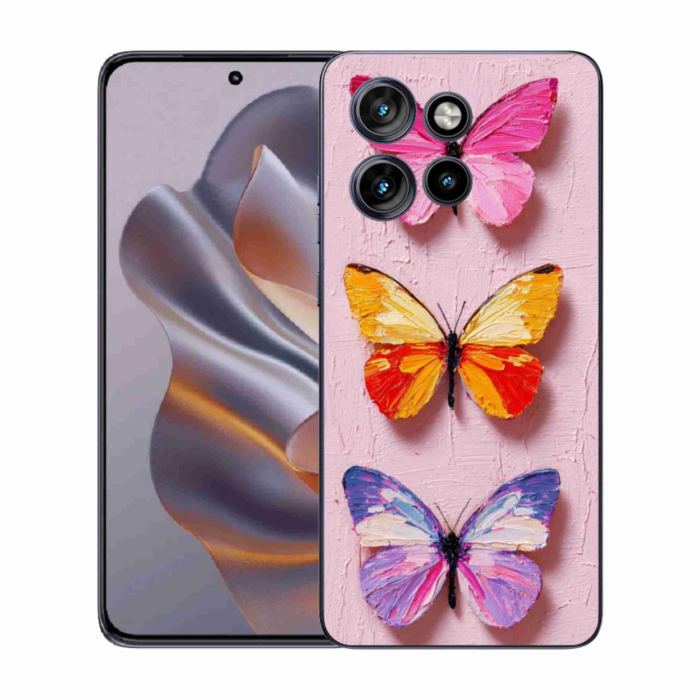 Gelový kryt mmCase na Motorola Edge 50 Neo - motýlí trojice