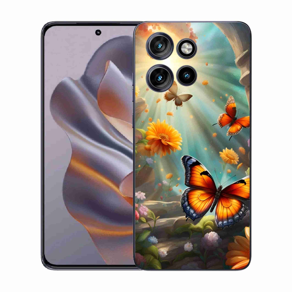 Gelový kryt mmCase na Motorola Edge 50 Neo - motýlí zahrada 2