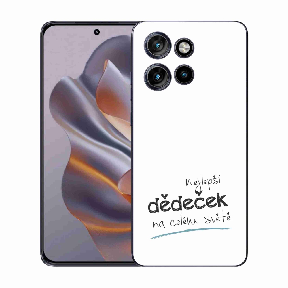 Gelový kryt mmCase na Motorola Edge 50 Neo - nejlepší dědeček 3 bílé pozadí