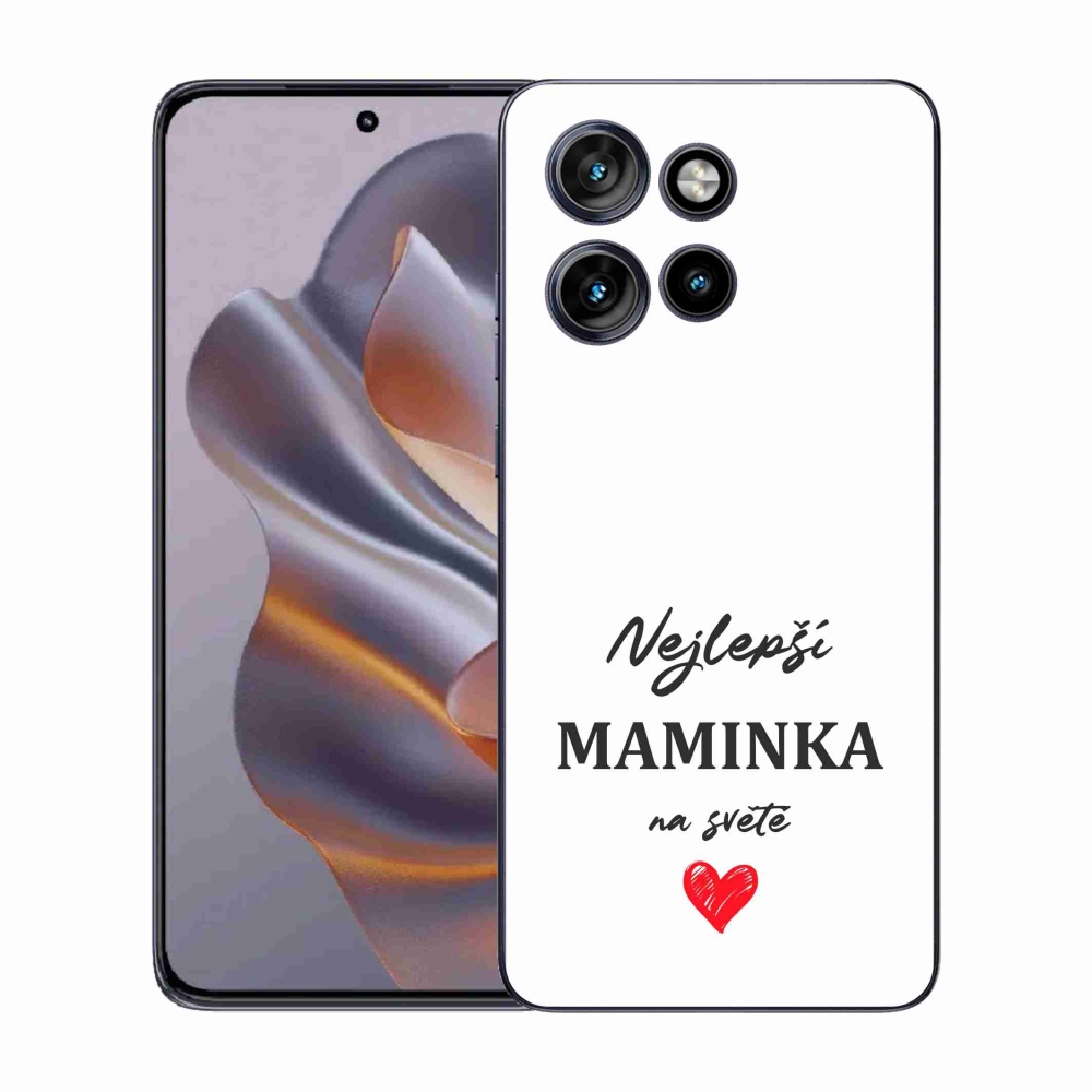 Gelový kryt mmCase na Motorola Edge 50 Neo - nejlepší maminka 1 bílé pozadí