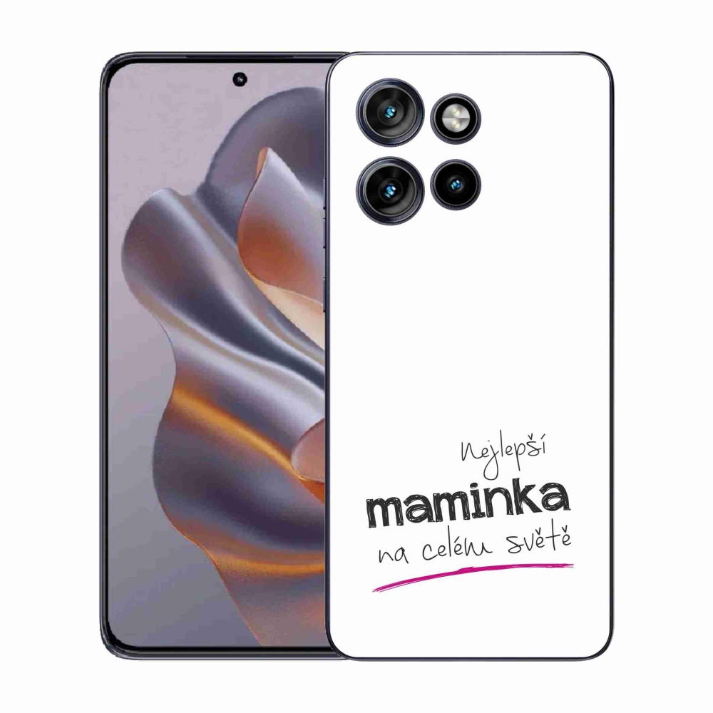 Gelový kryt mmCase na Motorola Edge 50 Neo - nejlepší maminka 4 bílé pozadí