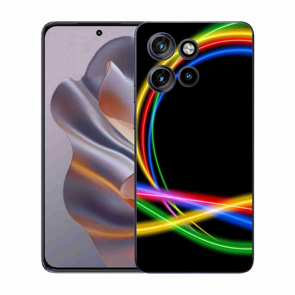 Gelový kryt mmCase na Motorola Edge 50 Neo - neonové kruhy
