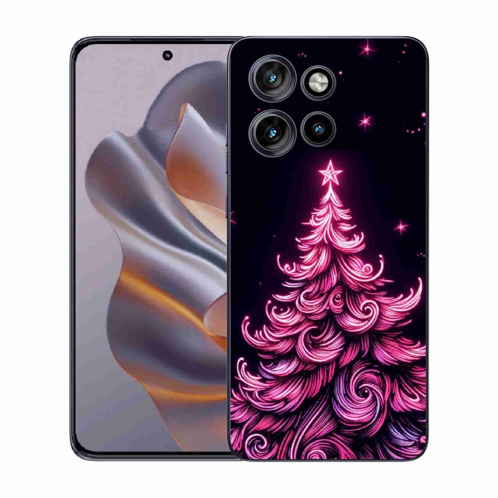Gelový kryt mmCase na Motorola Edge 50 Neo - neonový vánoční stromek 2