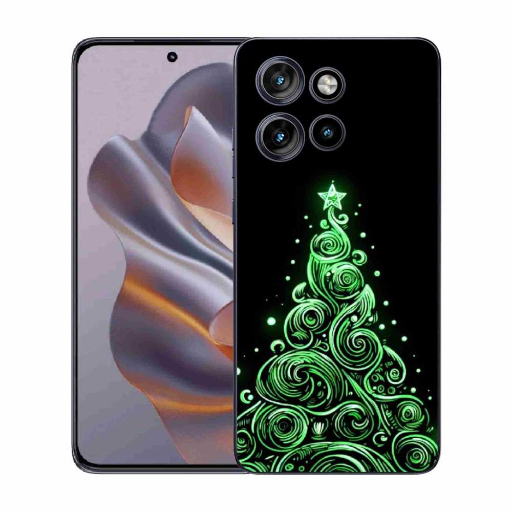 Gelový kryt mmCase na Motorola Edge 50 Neo - neonový vánoční stromek 3