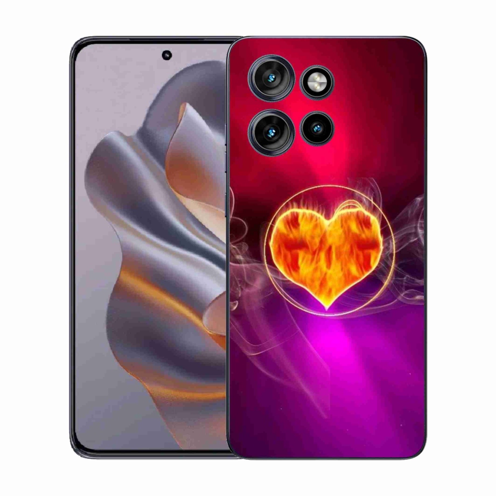 Gelový kryt mmCase na Motorola Edge 50 Neo - ohnivé srdce