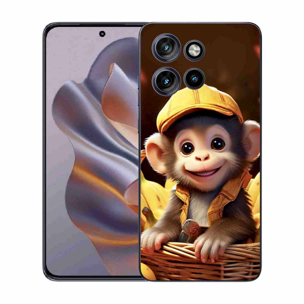 Gelový kryt mmCase na Motorola Edge 50 Neo - opice v košíku