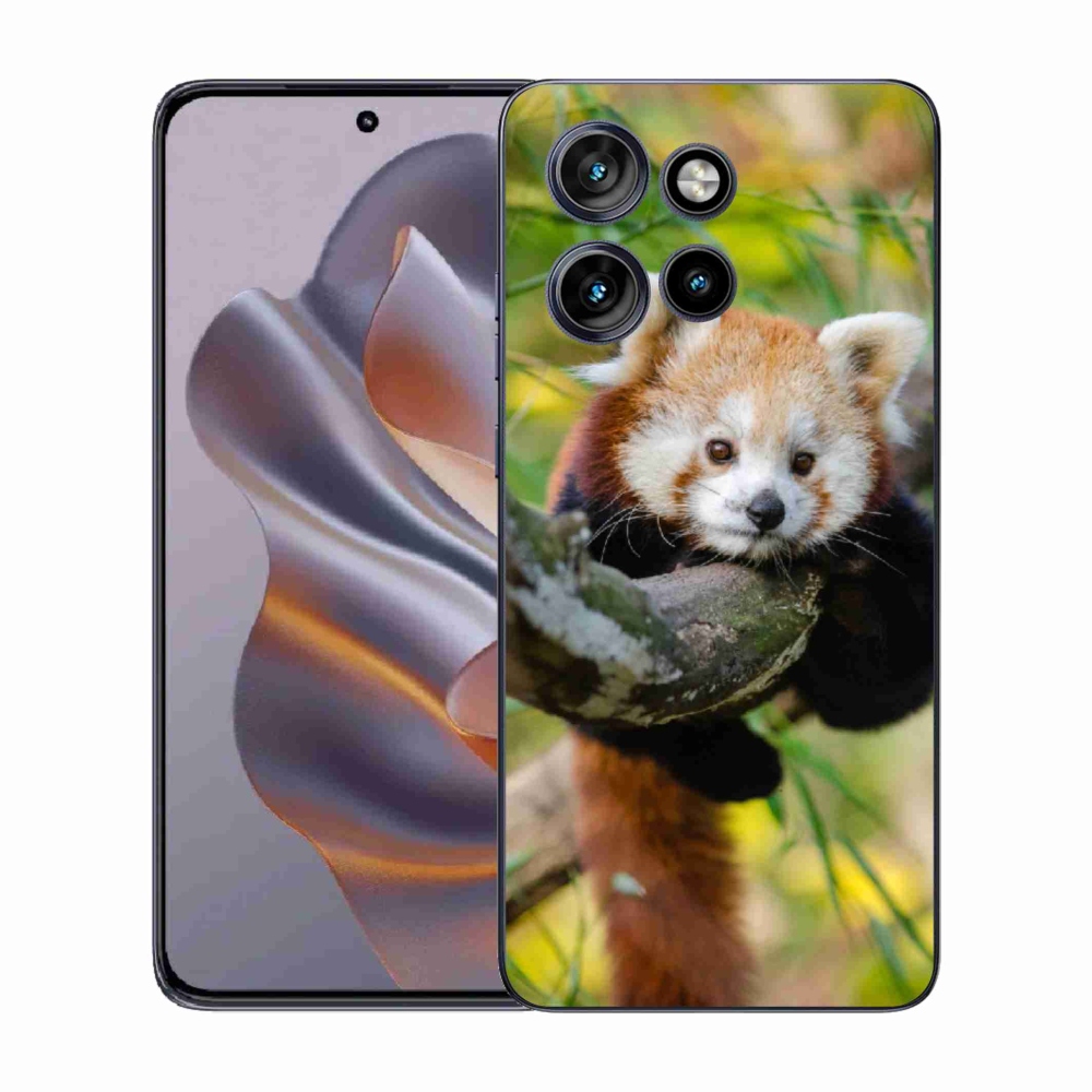 Gelový kryt mmCase na Motorola Edge 50 Neo - panda červená
