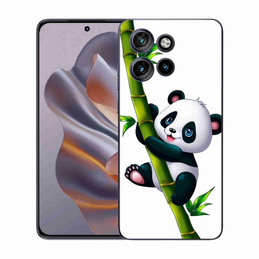 Gelový kryt mmCase na Motorola Edge 50 Neo - panda na bambusu