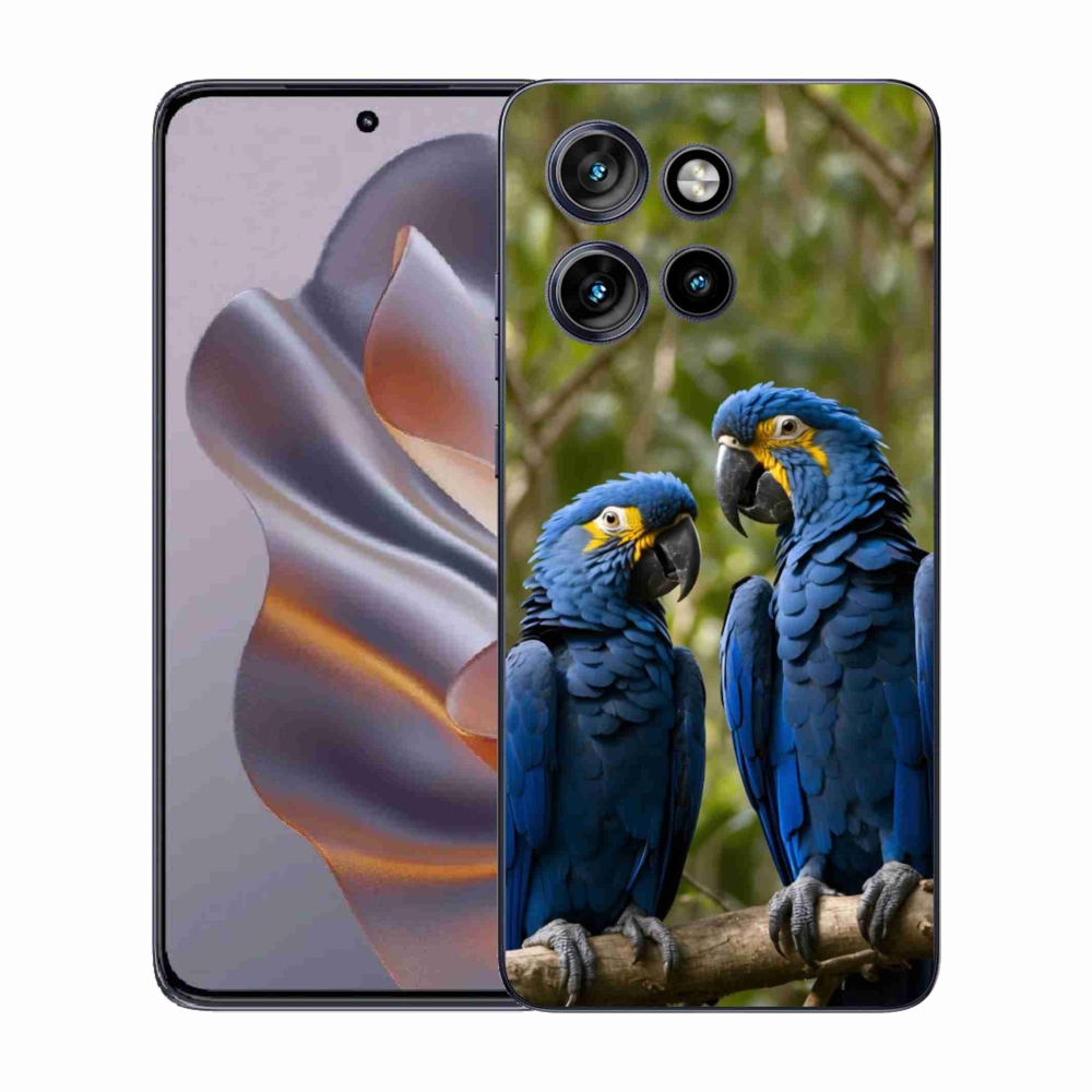 Gelový kryt mmCase na Motorola Edge 50 Neo - papouščí duo