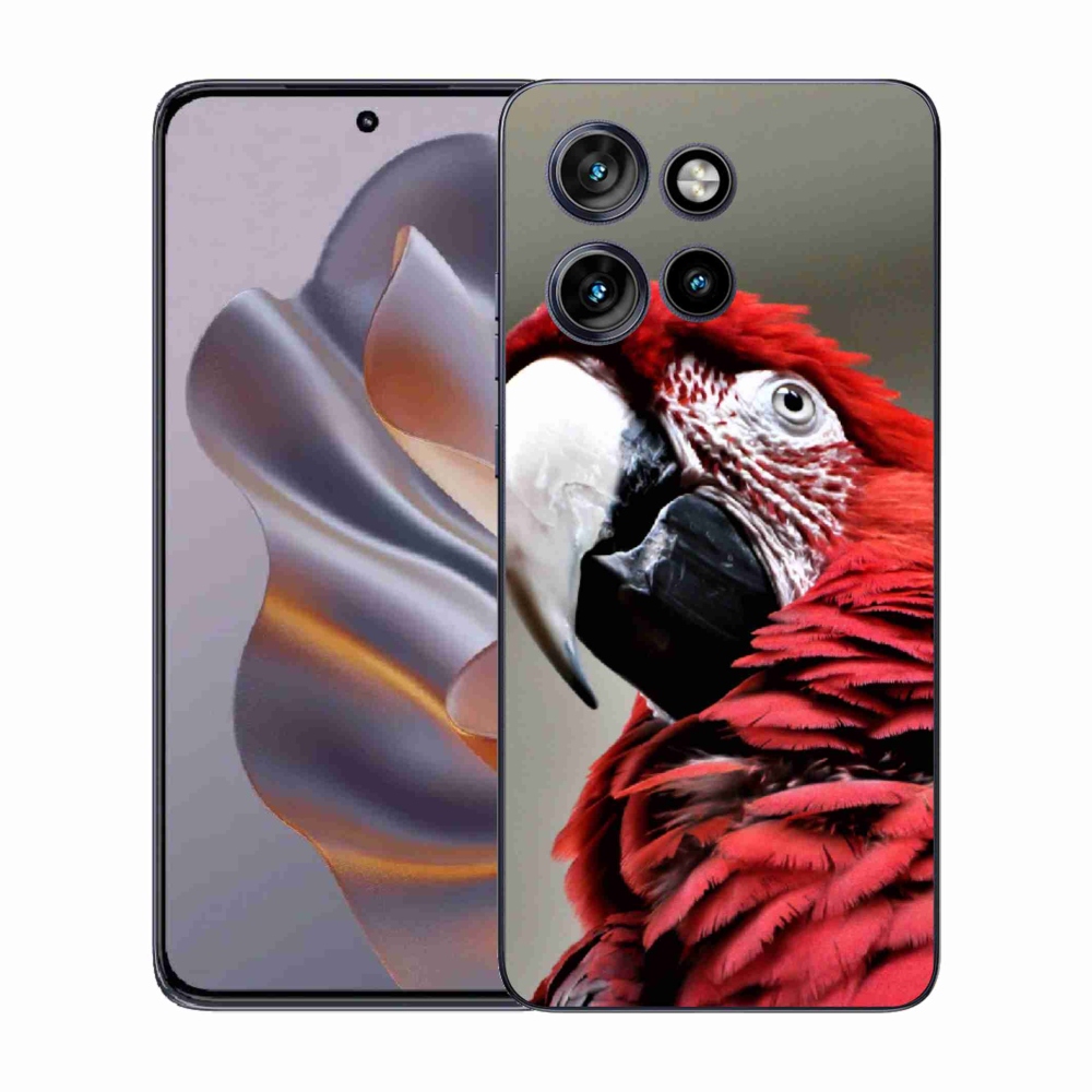 Gelový kryt mmCase na Motorola Edge 50 Neo - papoušek ara červený