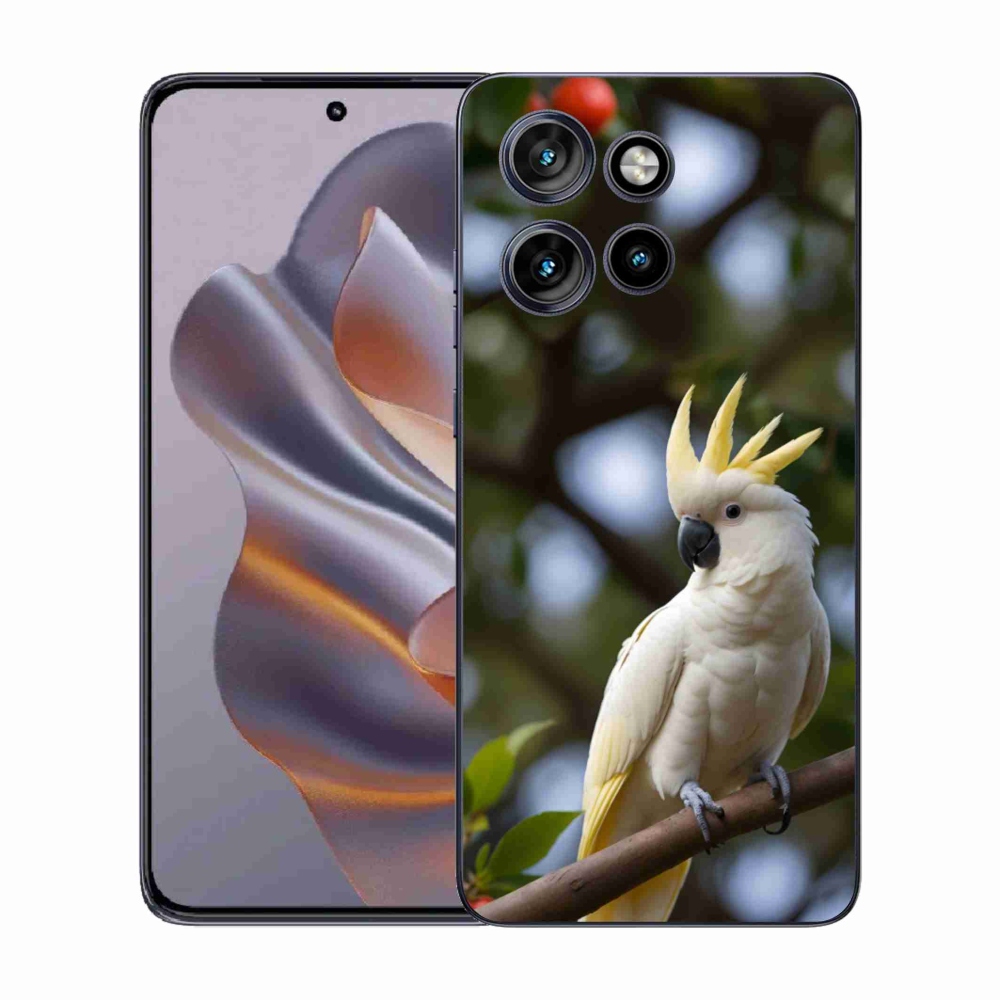 Gelový kryt mmCase na Motorola Edge 50 Neo - papoušek kakadu 3