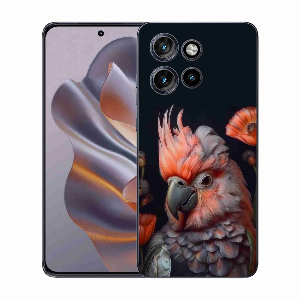 Gelový kryt mmCase na Motorola Edge 50 Neo - papoušek kakadu v barvách