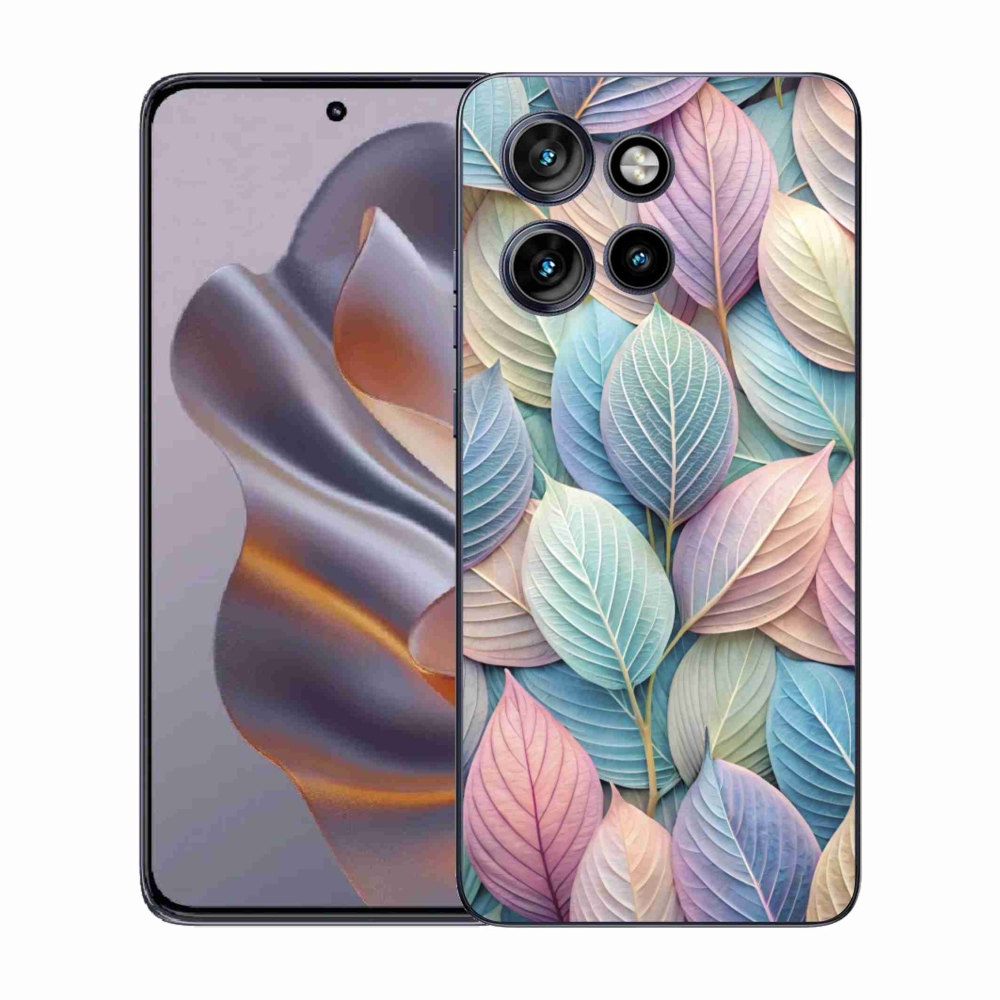 Gelový kryt mmCase na Motorola Edge 50 Neo - pastelové listy