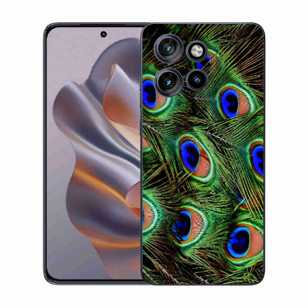 Gelový kryt mmCase na Motorola Edge 50 Neo - paví peří