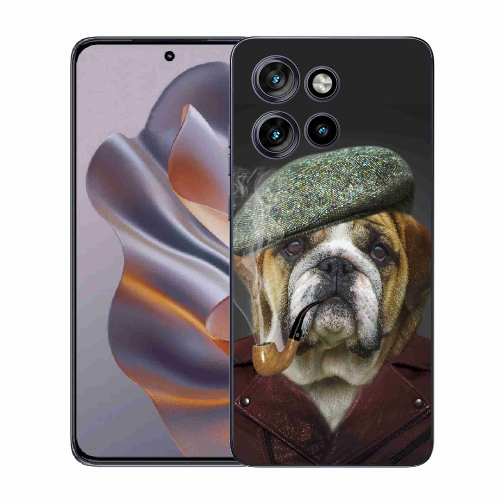 Gelový kryt mmCase na Motorola Edge 50 Neo - pes s fajfkou