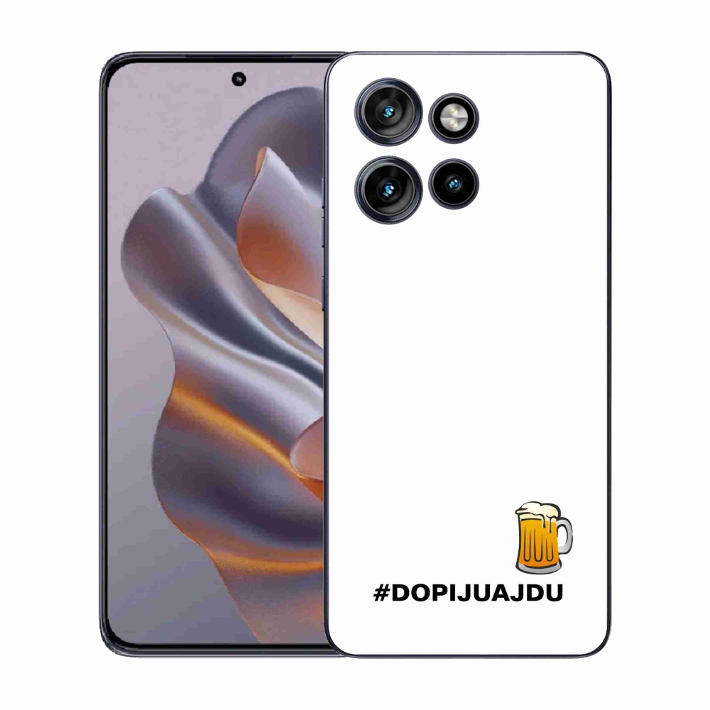 Gelový kryt mmCase na Motorola Edge 50 Neo - pivní motiv 1 bílé pozadí