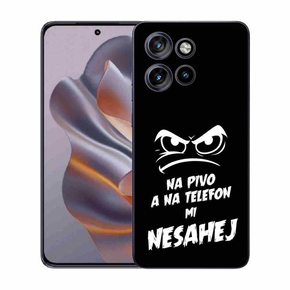 Gelový kryt mmCase na Motorola Edge 50 Neo - pivní motiv 2 černé pozadí