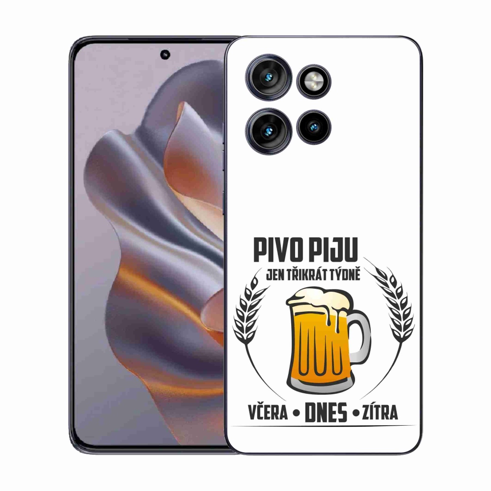Gelový kryt mmCase na Motorola Edge 50 Neo - pivní motiv bílé pozadí