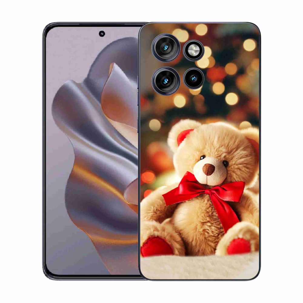Gelový kryt mmCase na Motorola Edge 50 Neo - plyšový medvídek