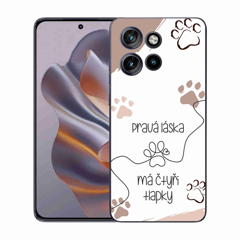 Gelový kryt mmCase na Motorola Edge 50 Neo - psí motiv 1 bílé pozadí