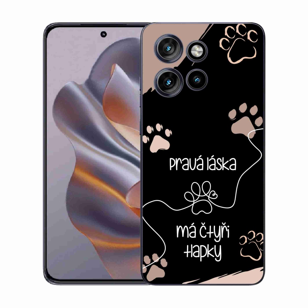 Gelový kryt mmCase na Motorola Edge 50 Neo - psí motiv 1 černé pozadí