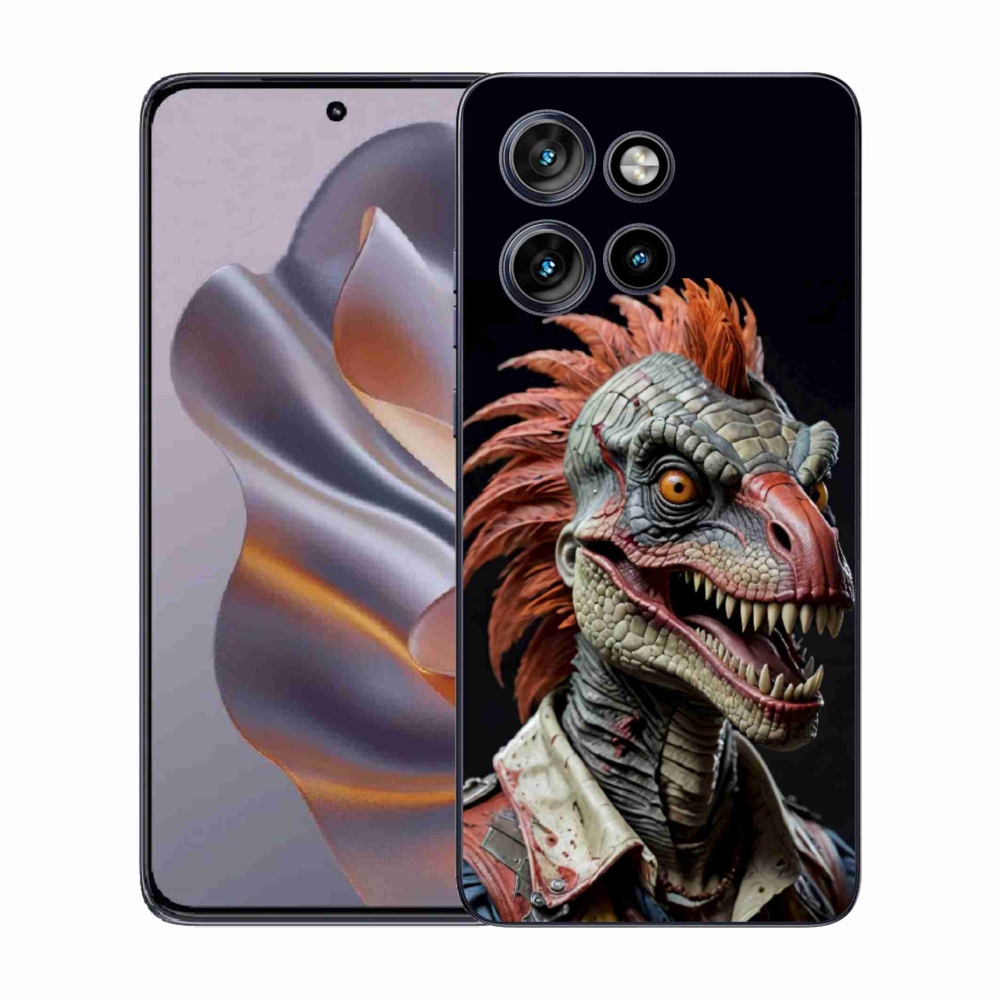Gelový kryt mmCase na Motorola Edge 50 Neo - punk dinosaurus