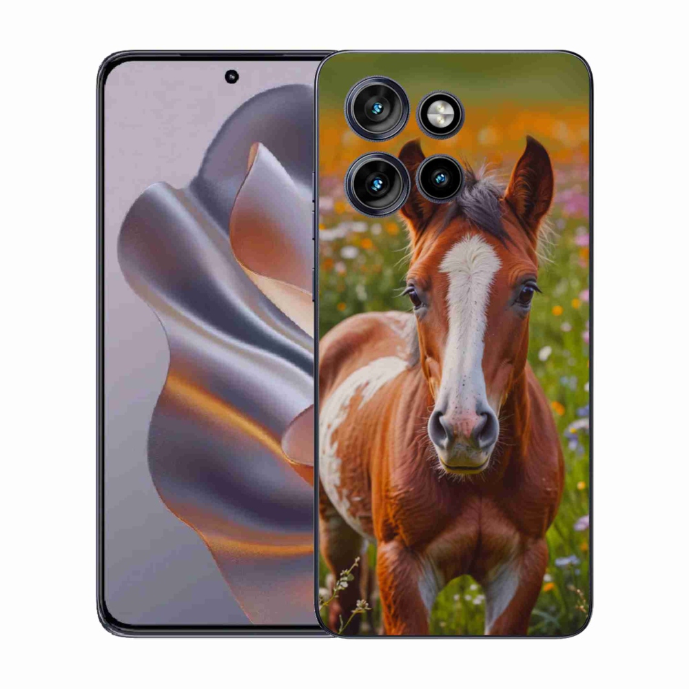 Gelový kryt mmCase na Motorola Edge 50 Neo - roztomilé hříbě