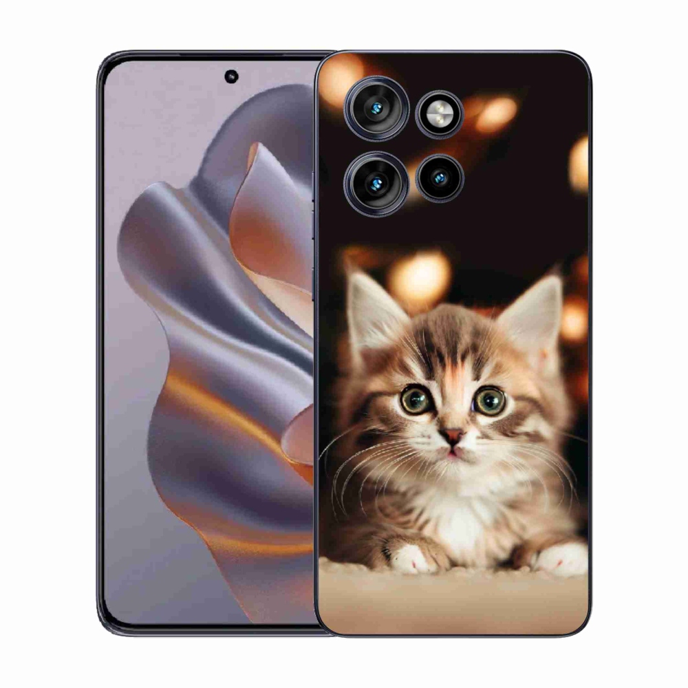 Gelový kryt mmCase na Motorola Edge 50 Neo - roztomilé kotě 2
