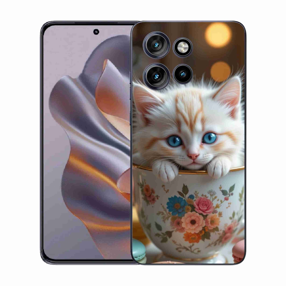 Gelový kryt mmCase na Motorola Edge 50 Neo - roztomilé kotě 6