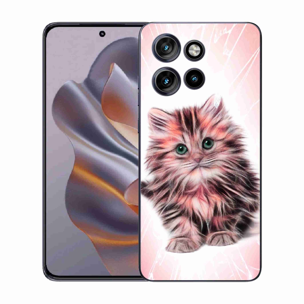 Gelový kryt mmCase na Motorola Edge 50 Neo - roztomilé kotě