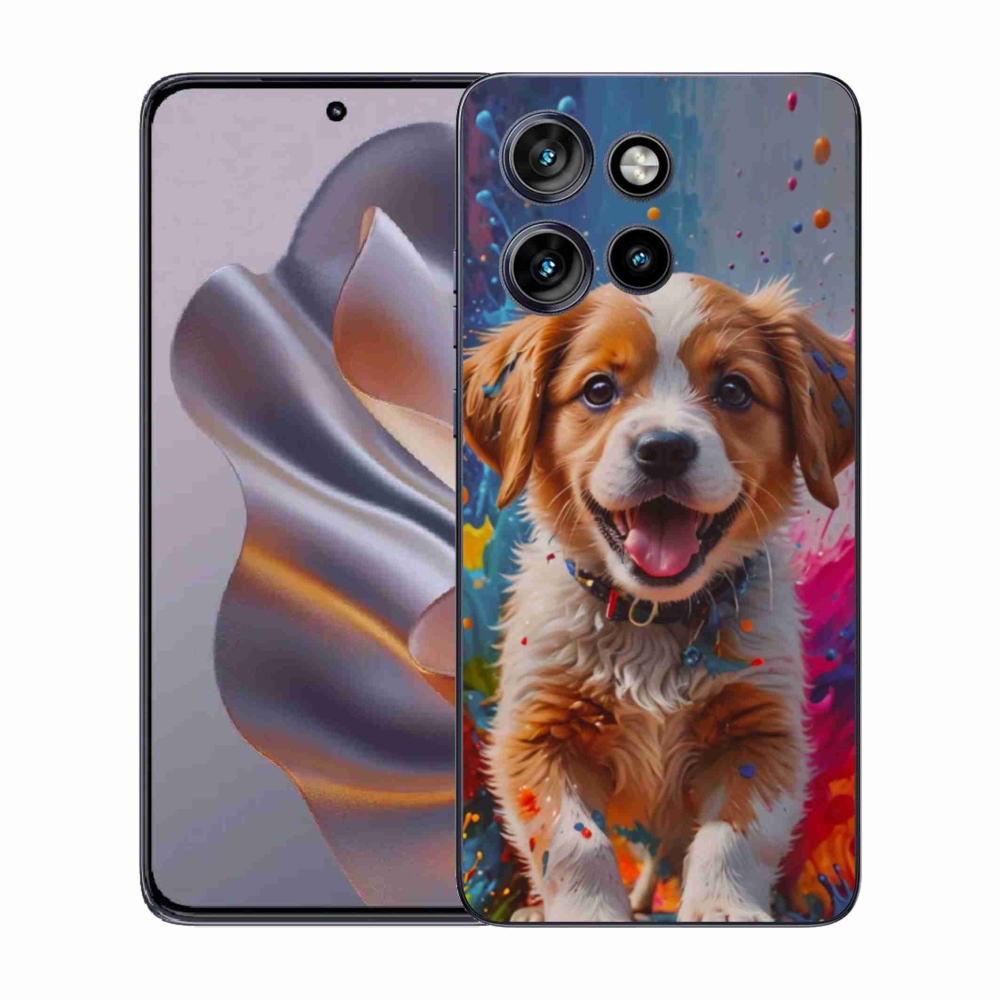 Gelový kryt mmCase na Motorola Edge 50 Neo - roztomilé štěně 3