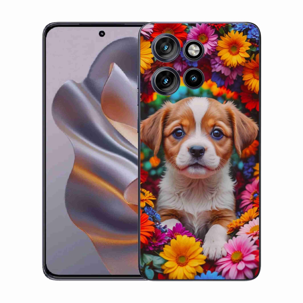 Gelový kryt mmCase na Motorola Edge 50 Neo - roztomilé štěně