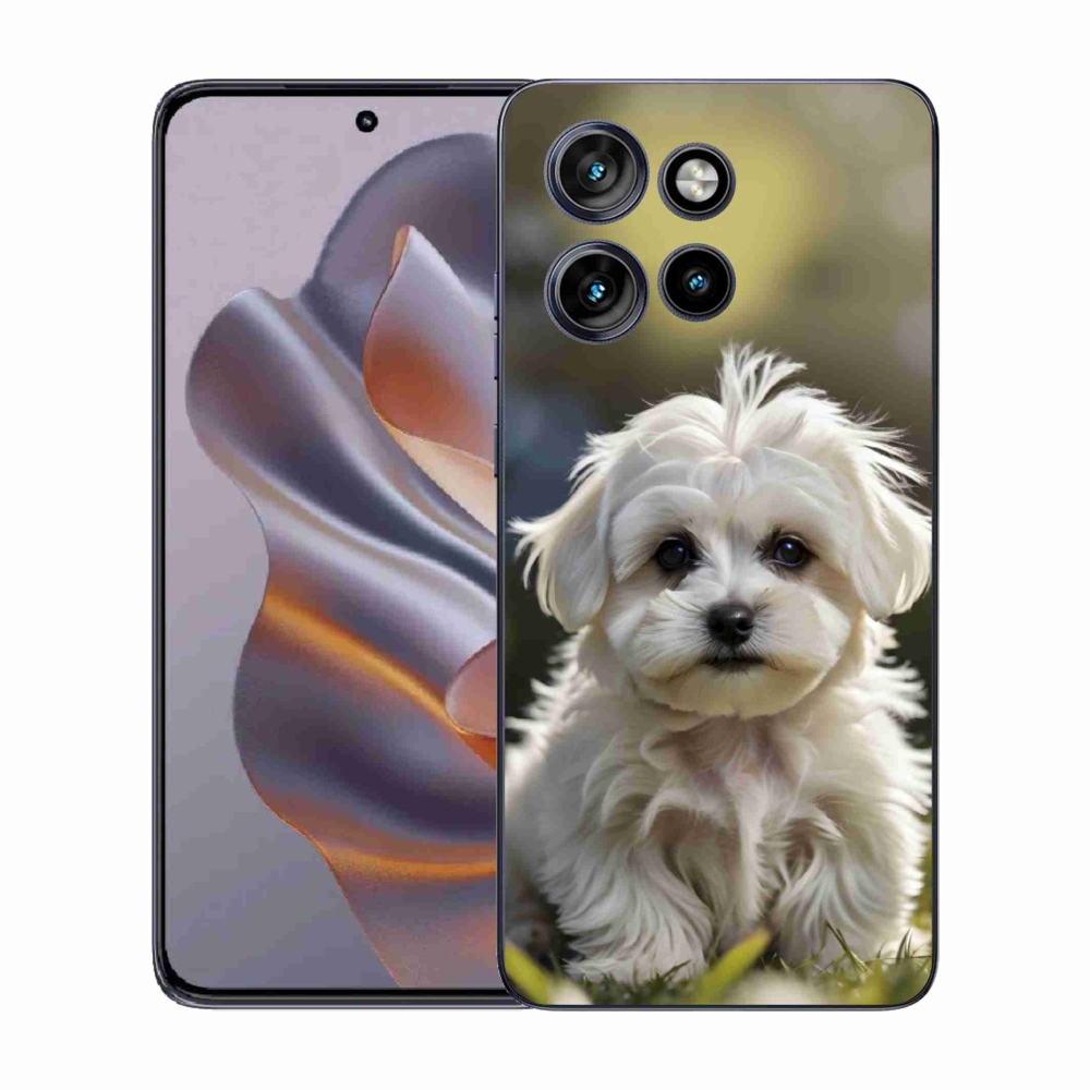 Gelový kryt mmCase na Motorola Edge 50 Neo - roztomilý maltézský psík