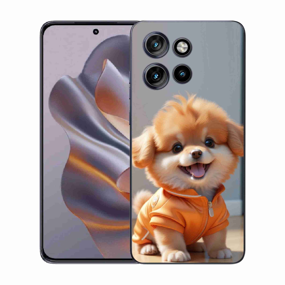 Gelový kryt mmCase na Motorola Edge 50 Neo - roztomilý pomeranian v mikině