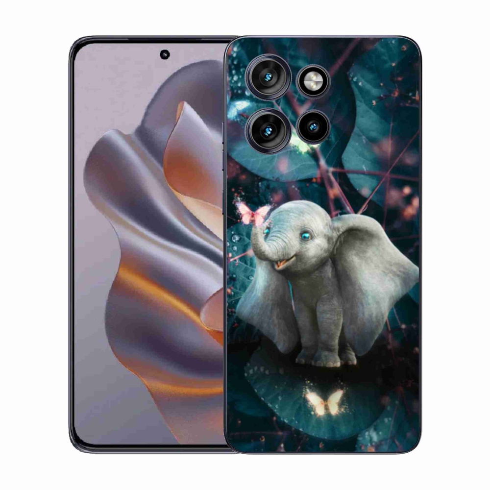 Gelový kryt mmCase na Motorola Edge 50 Neo - roztomilý slon