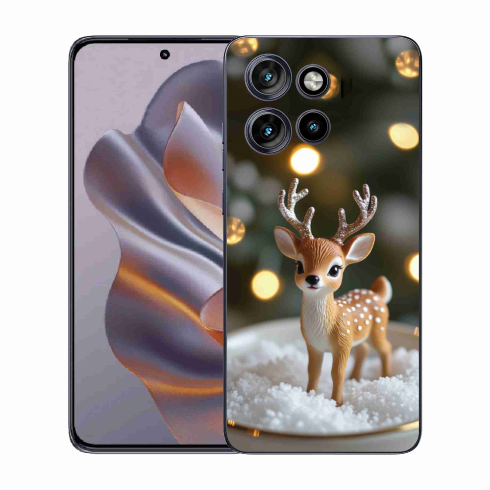 Gelový kryt mmCase na Motorola Edge 50 Neo - roztomilý vánoční jelen