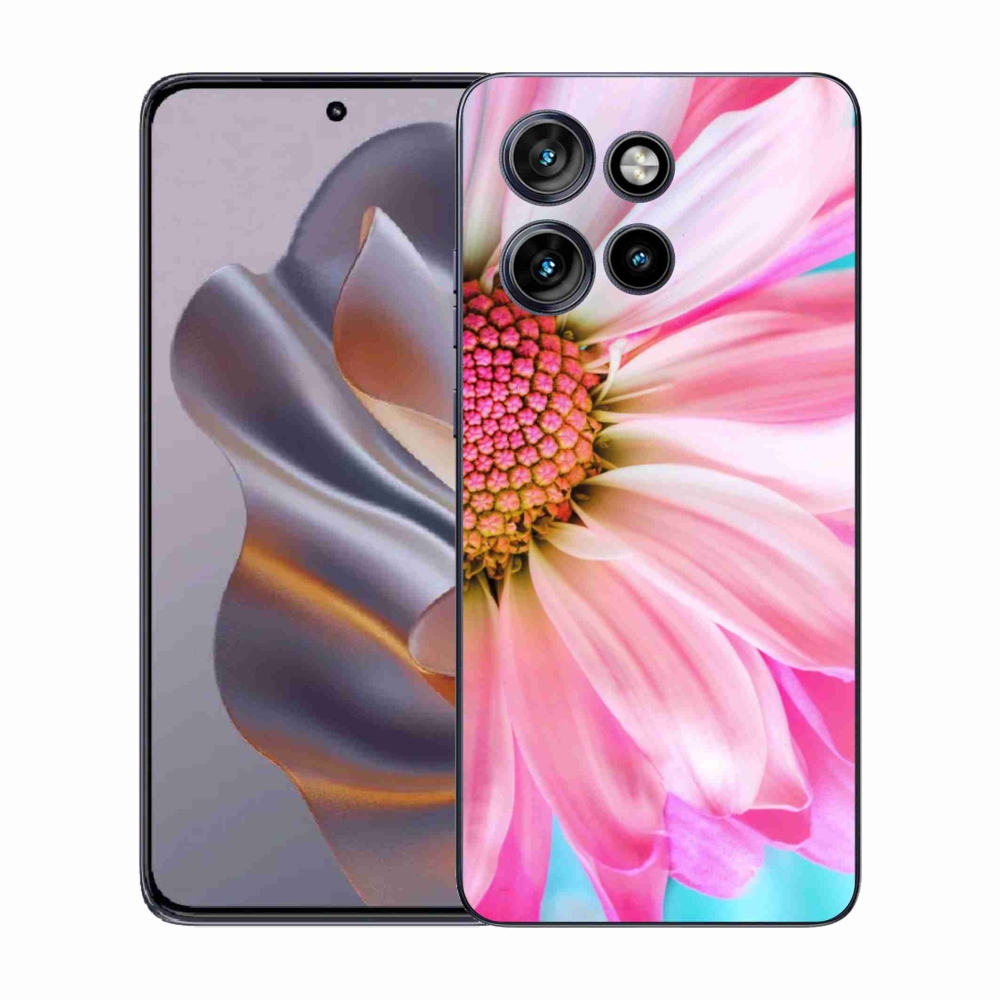 Gelový kryt mmCase na Motorola Edge 50 Neo - růžová květina