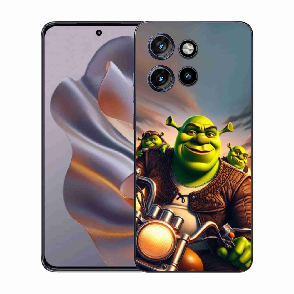 Gelový kryt mmCase na Motorola Edge 50 Neo - shrek na motorce