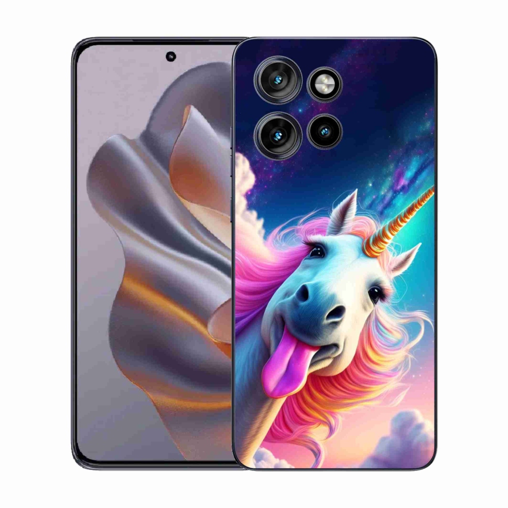 Gelový kryt mmCase na Motorola Edge 50 Neo - šílený jednorožec