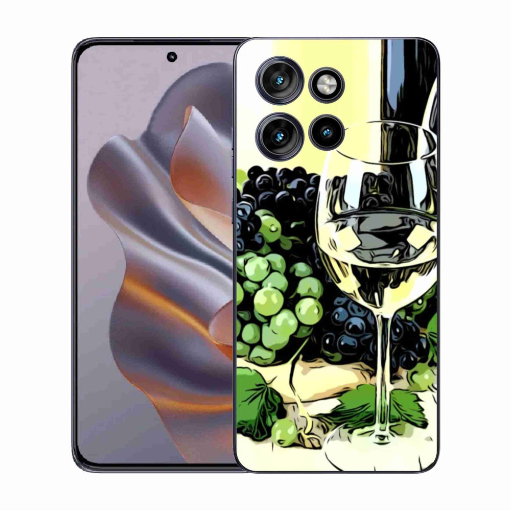 Gelový kryt mmCase na Motorola Edge 50 Neo - sklenka vína