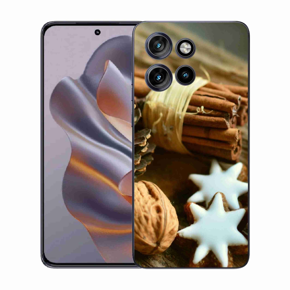 Gelový kryt mmCase na Motorola Edge 50 Neo - skořice a perníčky