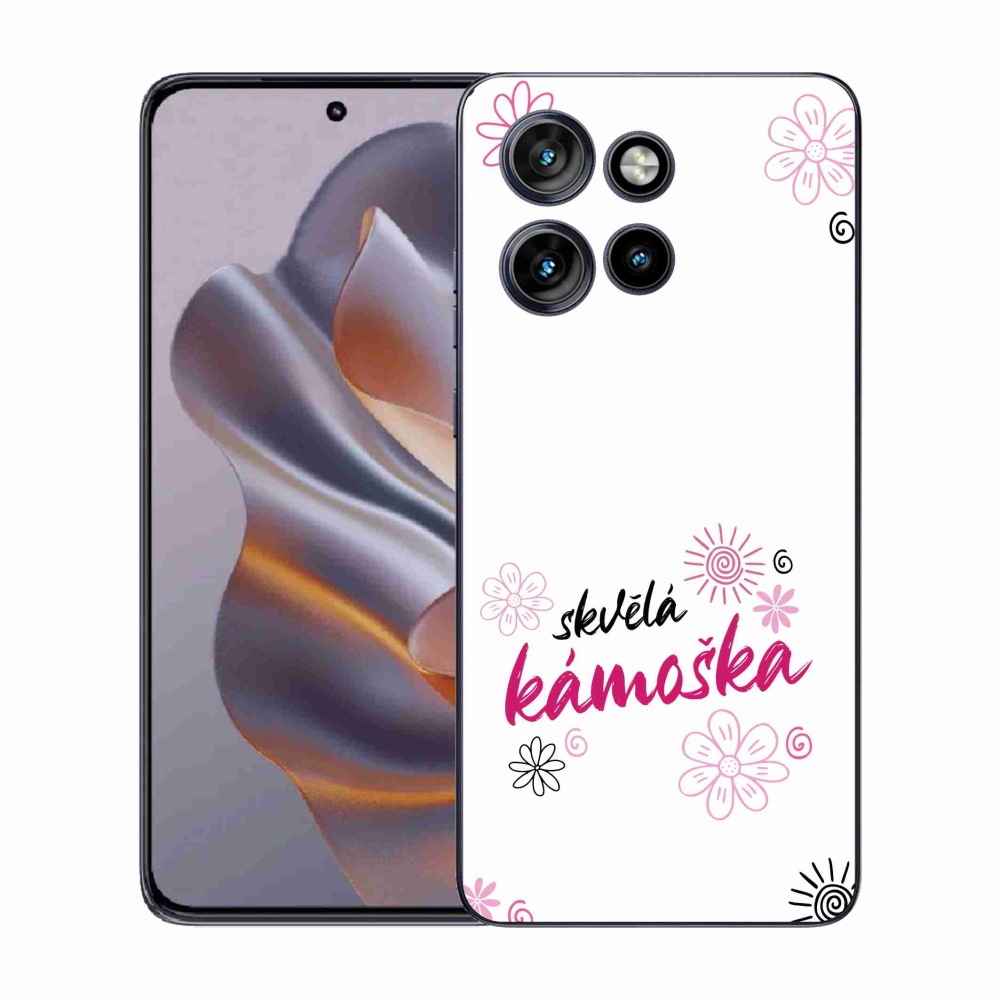 Gelový kryt mmCase na Motorola Edge 50 Neo - skvělá kámoška bílé pozadí